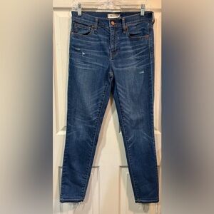 RARE Madewell 9” High Riser Skinny Skinny Drop Hem Edition Jeans 28x24